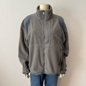 Solstice Outdoor Jacket Womens Medium Long Sleeve Full Zip Gray Fleece Jacket